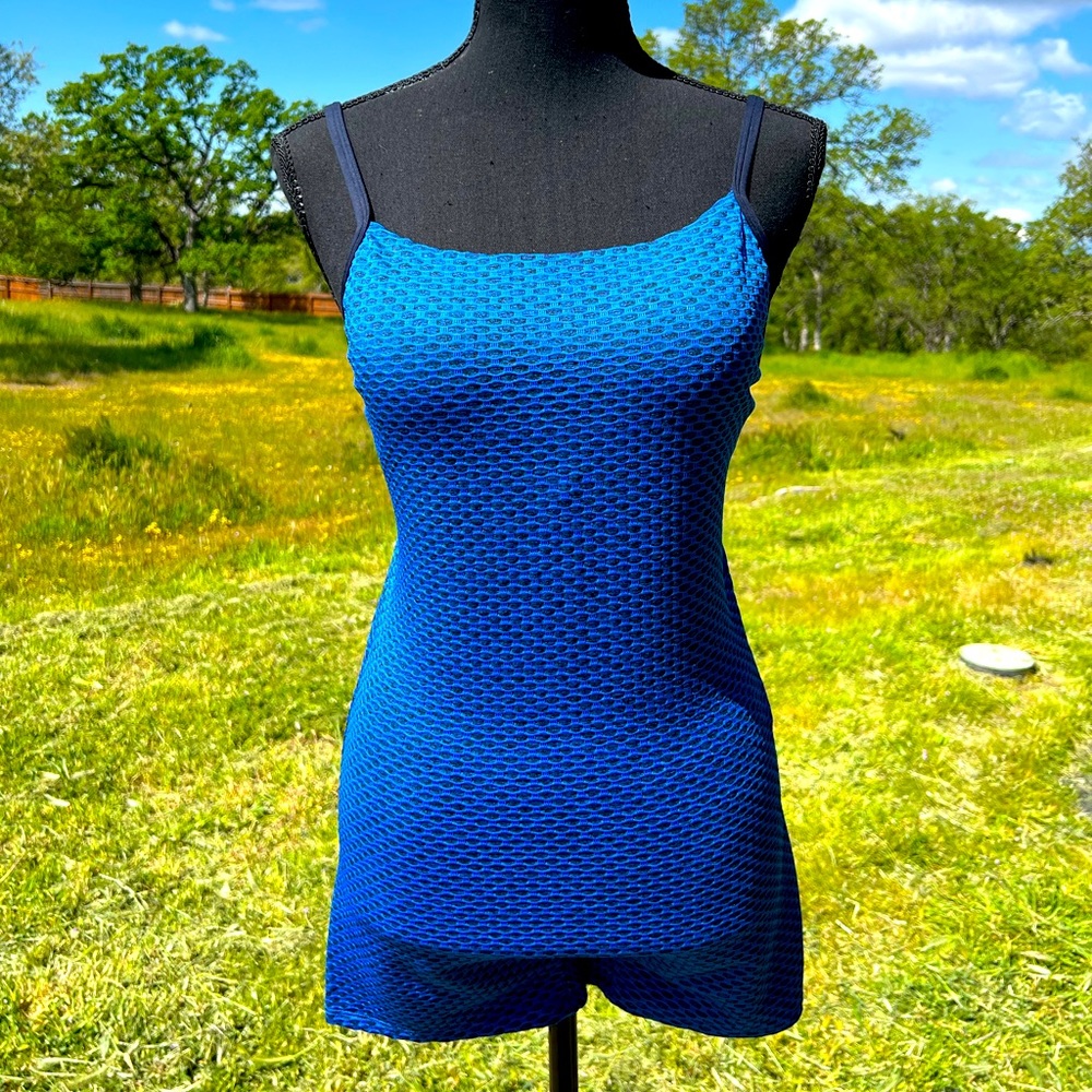 Blue Sleeveless Jumpsuit